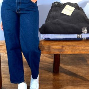 pantalones mom y corte recto para dama