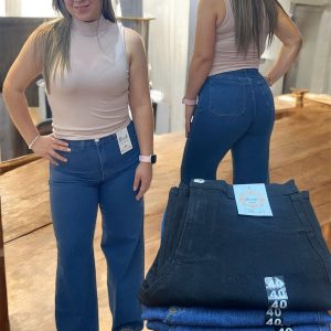 pantalones corte recto para damas