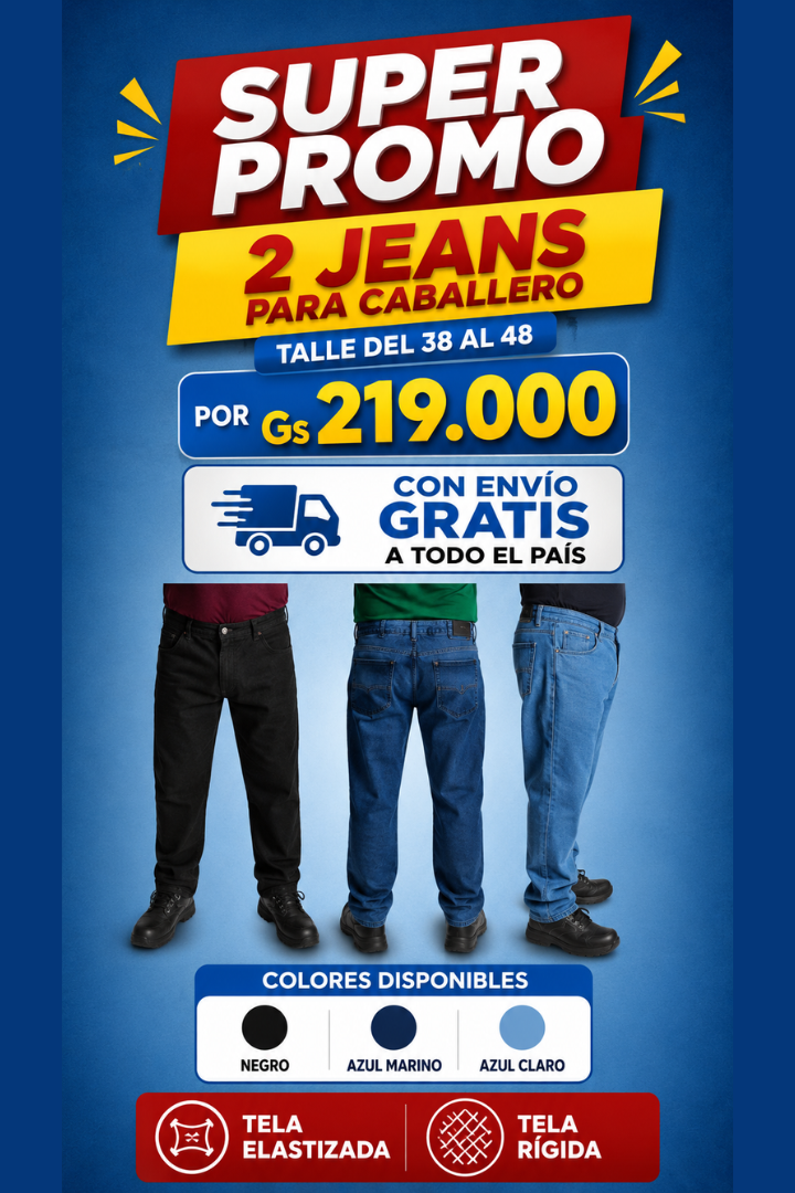 2 Jeans para Caballeros por Gs. 219.000