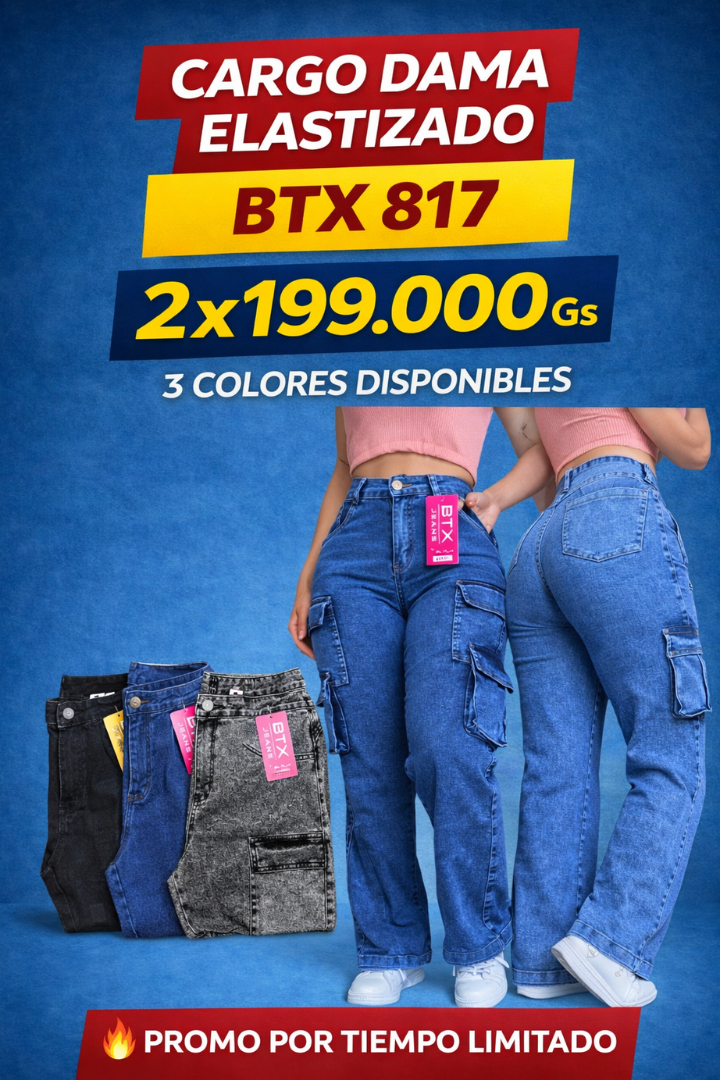 Pantalon cargo para dama