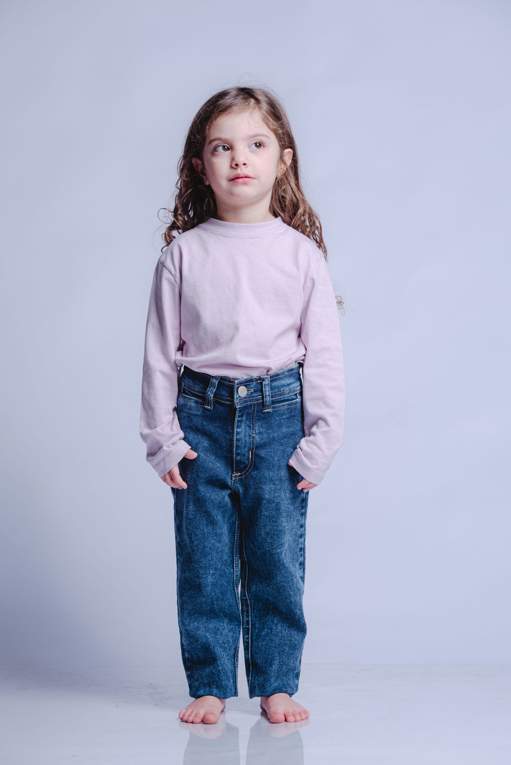 pantalon jeans recto para niña